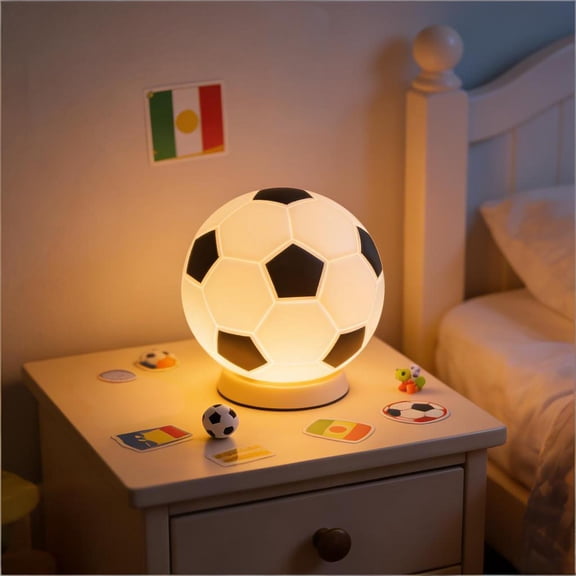 Eolstice Soccer Football Night Light USB Rechargeable, Soccer-themed Light Suitable For Bedrooms And Dormitories, Gift For Sports Fans, LED