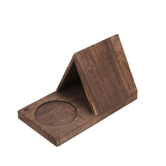 Eolstice Solid Tripod Bookcase, Wooden Custom Bookcase with Drink Holder, Sturdy Shelf for Book Lovers, Valentine's Gift for Female, and Living Room Storage