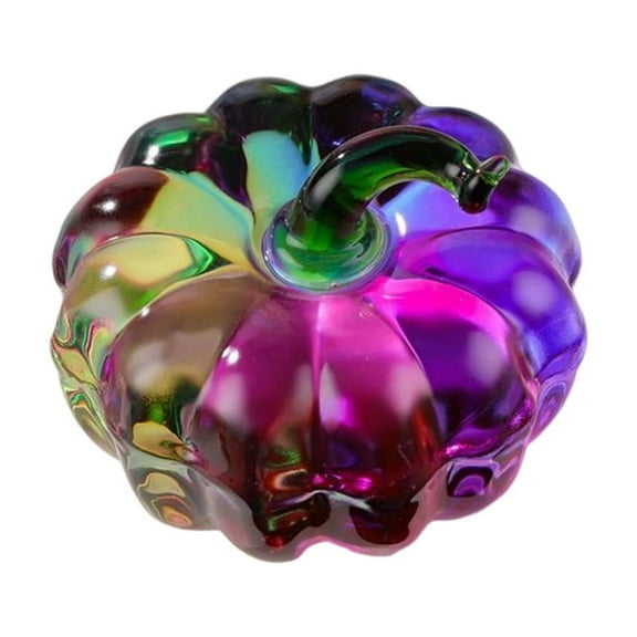 Eolstice Sparkling Crystal Like Pumpkin Decoration, Artificial Glass Pumpkin Display Item, Home Office Tabletop Decorative Piece And Holiday Gift