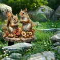 thumbnail image 1 of Eolstice Squirrel Pair Acrylic Planter, Flower Pot Ground Insert, Garden Patio Decor for Outdoor Landscape, 1 of 6