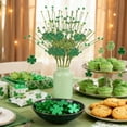 thumbnail image 1 of Eolstice St. Patrick's Day Green Shamrocks Cuttings, Artificial Shamrock Sprigs, Irish Themed Floral Picks, for Vase, Wreath, Centerpiece, Party Decor(Green), 1 of 7