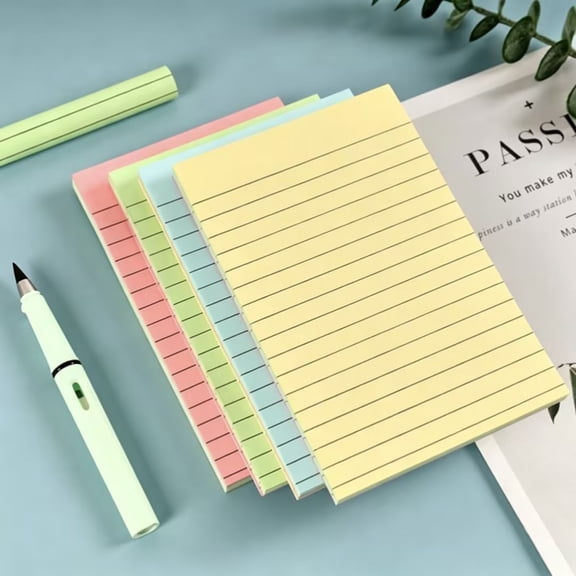 Eolstice Sticky Notes, Large Colorful Horizontal Line Note Pad, Personalized Peel Off, Strong Adhesive Notes for Messages, Office School Supplies