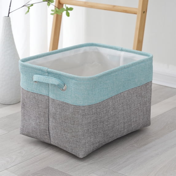 Eolstice Storage Baskets Fabric Storage Bins, Home Organization Bins, Foldable Storage Box For Toy And Clothes, Closet Organizer, Sturdy Collapsible Container(Green)