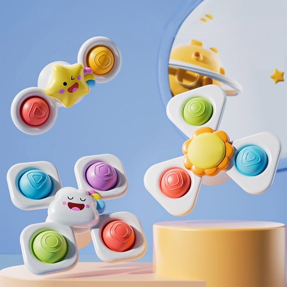 Eolstice Suction Cup Spinning Toy, Rotating Educational Game, Smooth Spinners Activity, For Bath Fun, Table Entertainment, Pressing Style, Childrens Toy(C)