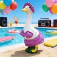 thumbnail image 1 of Eolstice Summer Porch Goose Outfit Set for 23 Inch Porch, Cute Goose Outfit Clothes Set, Garden Statue Decoration for Lawn Geese, Holiday Dress Up, Patio Decor(Purple), 1 of 7