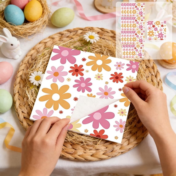 Eolstice Sunflower Floral Theme Party Tableware, 20Pcs Disposable Paper Tissue Set, Themed Paper Napkins for Birthday, Celebration(D)