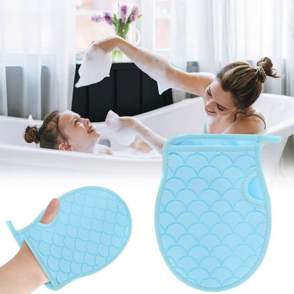 Eolstice Super Soft Exfoliating Bath Mitt, Childrens Bath Tool for Baby Use, Sponge Glove, Back Rubbing, Bath Towel Alternative, Skin Care(A)