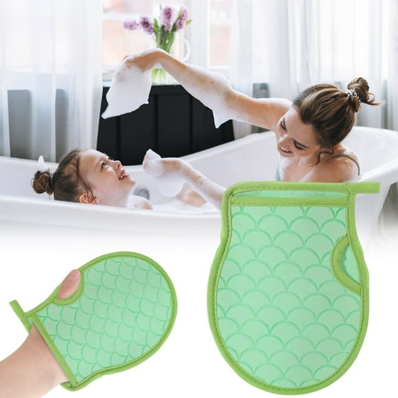 Eolstice Super Soft Exfoliating Bath Mitt, Childrens Bath Tool for Baby Use, Sponge Glove, Back Rubbing, Bath Towel Alternative, Skin Care(C)