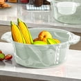 thumbnail image 1 of Gallickan Transparent Wash Basin, Thick Plastic Foot Bath Tub for Dorm Bathroom, Small Portable Laundry Tub Organizer, Green-L, 1 of 8
