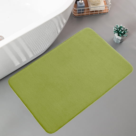 Eolstice Thickened Foam Bath Mat, Super Soft and Absorbent Design Bath Mat, Non Slide Bathroom Rug, Machine Washable Floor Carpet for Home, Shower and Bathroom Use(Green)