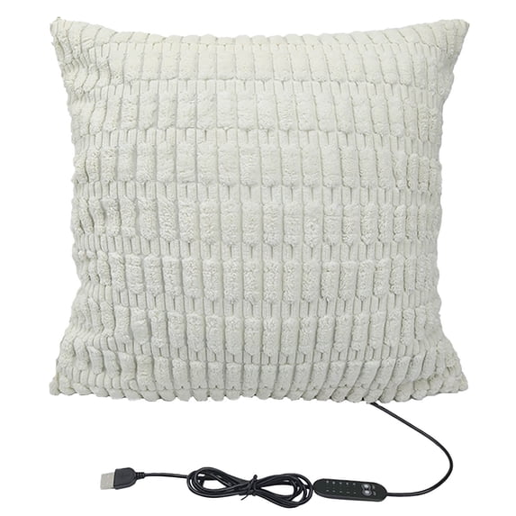 Eolstice USB Electric Heated Pillow Cover, 5 Heat Settings Timer Function, Body Warmer for Sofa, Bed, Office Chair, Comfort Control