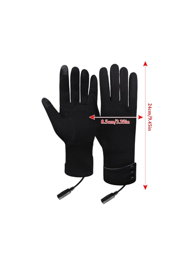 USB Heated Outdoor Cycling Gloves, Plus Velvet Lined Warm Driving Gloves with Charging Capability, for Sports Commuting and Outdoor Work