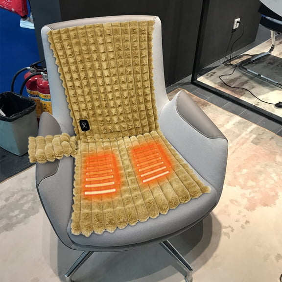 Eolstice USB Heating Seat Cushion with Power Adapter, Office and Car Chair Warmer, Winter Heating Pad for Commuting, Desk Work, and Outdoor Events