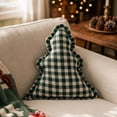 thumbnail image 1 of Eolstice Vintage Christmas Tree Shaped Throw Pillow, Ruffled Decorative Stuffed Cushion for Sofa Couch Bedroom Home Decoration, 1 of 7