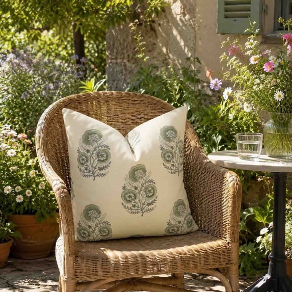 Eolstice Vintage Floral Throw Pillow Cover, 18x18 Inch, 4 Pack Neutral Linen Cushion Cases, Farmhouse Home Decor for Couch Sofa, Soft Square Accent