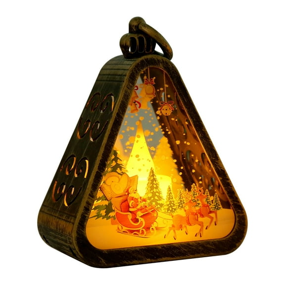 Eolstice Vintage-Style Luminous Night Light Desktop Ornament Gift Display Piece Window Sill Decor Christmas Ambient Accent Item