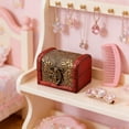thumbnail image 1 of Eolstice Vintage Wood Ornament Storage Box, Earrings Ring Item Storage Box, Decorative Wooden Box with Lid, With Clasp, For Jewelry, Small Trinkets, Keepsake(Red-2), 1 of 6
