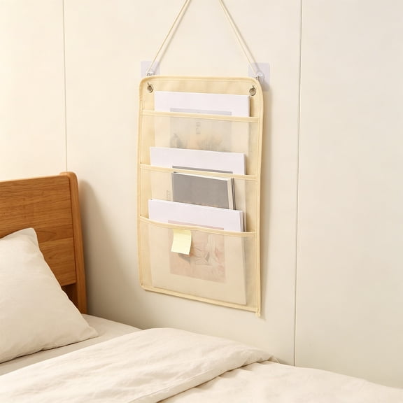 Eolstice Wall Mount File Organizer, Hanging Document Storage Bag, Portable Office Folder Holder, for Home, School, Magazine, Letter, Magazine Rack