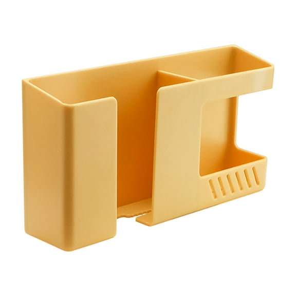 Eolstice Wall-Mounted Remote Control Caddy, Multi-Device Charging Station Shelf, Living Room Phone Orga-nizerwith Cable Management