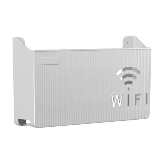 Eolstice Wall Mounted Router Storage Box, Punch Free Organization Rack For Home Network Equipment, Cable Management, Shelf