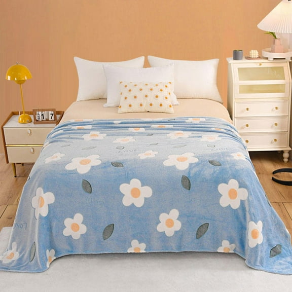 Eolstice Winter Thickened Milk Velvet Blanket Corals Flannel Blanket, Plush Bed Blanket, Flannel Lined Blanket For Winter Comfort, Home Use, Gift Idea