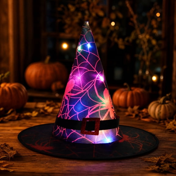 Eolstice Witch Hat String Lights, Battery Operated LED Lighted Hats, Festive Halloween Decoration for Indoor, Outdoor, Yard, Tree, Party