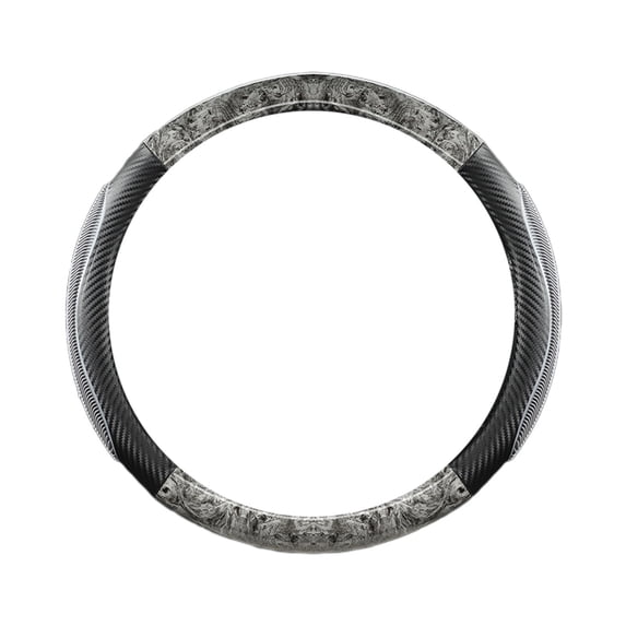 Eolstice Wood-Grain Sturdy Car Steering Wheel Cover, Breathable Fabric Handle Grip, Non-Slip Design for Driving Comfort, Universal Fit for Most Vehicles, Long-Lasting Protection