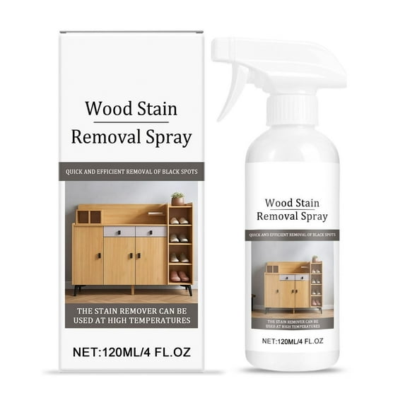 Eolstice Wood Stain Eliminator Spray Formula, Rapid Discoloration Treatment Solution, Surface Mark Remover for Furniture and Decks, Convenient 120ML Application