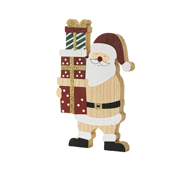 Eolstice Wooden Log Ornaments Natural Finish Decor Pieces Rustic Christmas Tree Accents Cabin-Style Mantle Decor Holiday Gift Set