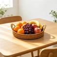 thumbnail image 1 of Eolstice Woven Style Storage Tray, Imitation Woven Serving Basket, Fruit Table Organizer, Decorative Woven-Look Tray for Home Kitchen Living Room, 1 of 6
