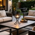 thumbnail image 1 of Eolstice Wrought Iron Lantern, Black Metal Candle Holder with Glass, Romantic Ambiance Stand, Home Decor Accent for Indoor, Outdoor, Tabletop, 1 of 6