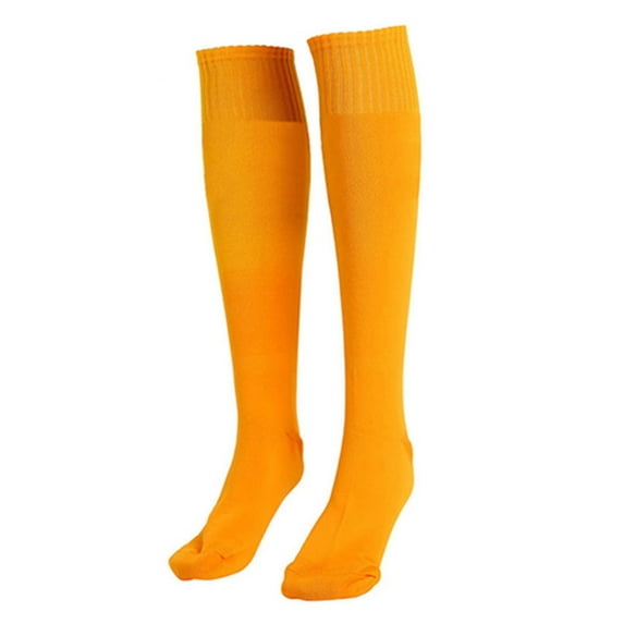 Eonox 1 Pair Sports Socks Solid Color Unisex Football Stocking Anti-slide Spandex Knee Socks for Hockey Soccer Player