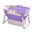 thumbnail image 1 of Eonox 40.6 Inch Portable Folding Bathtub - Large Collapsible Tub with Ergonomic Seat & Massage Roller, Freestanding Soaking Spa for Adults, Thermal Cover, Easy Storage, 1 of 4