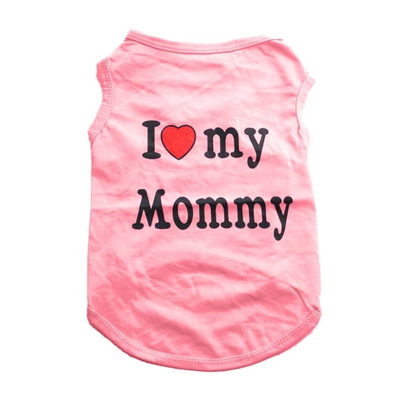 Eonox Lovely I Love My Daddy Mommy Small Dog Puppy Pet Cotton Clothes Sleeveless Vest