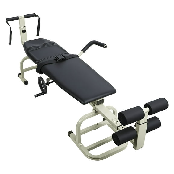 Eonox Massage Traction Table, Cervical & Lumbar Traction Bed for Neck & Back Pain Relief, Portable Spinal Stretcher Device with Handwheel, 150kg Capacity (74.8" x 22.8")