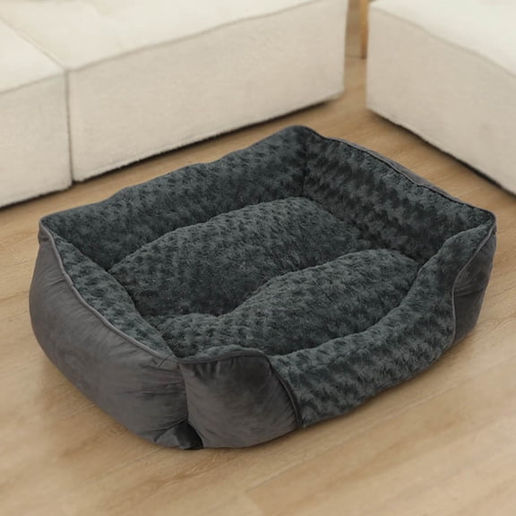 Eonox Rectangle Pet Bed with Removable Cushion, Machine Washable Dog Bed for Small Medium Dogs & Cats, Orthopedic Sofa Style with Non-Slip Bottom, 24.8"x20.87"