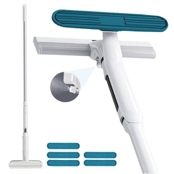 Eonox Window Cleaning Squeegee with Retractable Handle, Built-in Sprayer & Water Collection System, Extendable Glass Scrubber for Indoor/Outdoor Use
