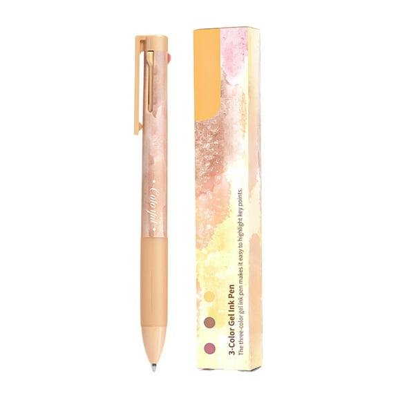 Eoozwa 0.5mm Three-color Markers Multi-functional Click Action Modular Pens Notes Special Color Pens Drawing Pens Sign Pens, Retractable Ballpoint Pens for Office Supplies