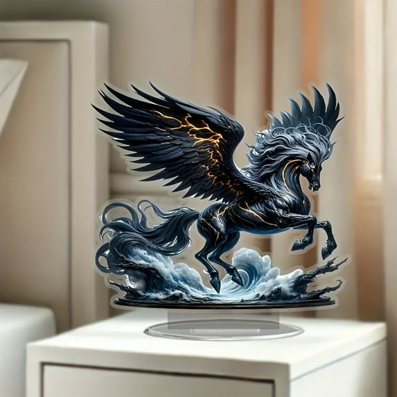 Eoozwa 1 Packs Acrylic Figurine Stand Base Multicolor 2D Festival Decor for Living Room, Bedroom, Office Desk Tabletop Decoration, Modern Home Decor Gift