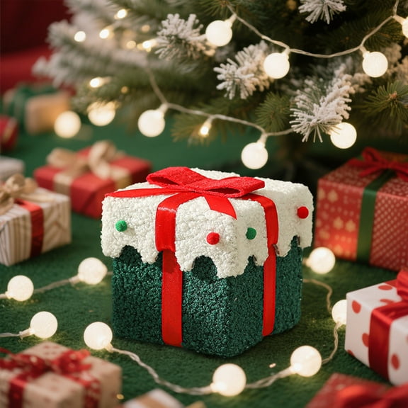 Eoozwa 1 Packs Christmas Gift Box for Apples Velvet Luxury Candy Packaging Empty Box with Thickened Material Holiday Prent Storage Container for Xmas Party Favors