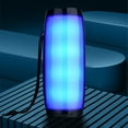 thumbnail image 1 of Eoozwa 10 Inch Bluetooth Speaker with LED Night Light, 360° RGB Dazzling Light & 10W Subwoofer, 1200-2000mAh Rechargeable for Outdoor Party, Summer Gift for Family and Friends, 1 of 4