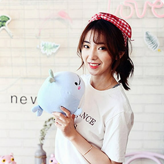 Eoozwa 10 Inch Cute Fish Stuffed Animal Plush Toy Soft Cuddly for Home Decor Bed Sofa Hug Gift Birthday Decorative Pillow