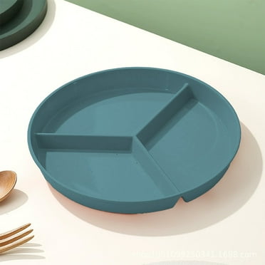 Wheat Straw Portion Control Plates 9 Inch - 8 Pack Divided Compartment Plates For Adults & Kids