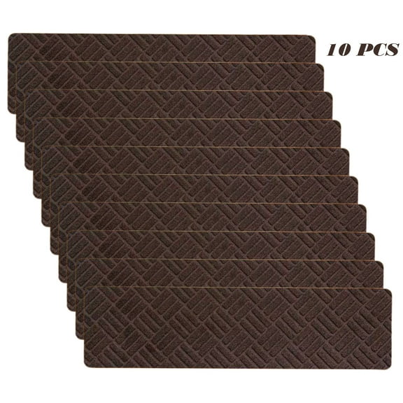 Eoozwa 10 Pack Non Slip Carpet Stair Treads 21.6x7.4 Inch Self Adhesive Rug Strips, Reusable Indoor Runner for Elders