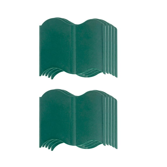 Eoozwa 10 Pcs Garden Edging Border, 6" Plastic No Dig Landscape Borders, Interlock Decorative Gardens Fences Edging, Flexible Lawn Flower Bed Border, for DIY Patio Walkway Yard