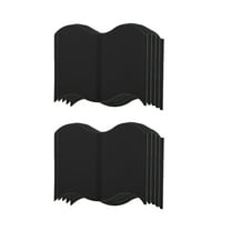 Eoozwa 10 Pcs Garden Edging Border, 6" Plastic No Dig Landscape Borders, Interlock Decorative Gardens Fences Edging, Flexible Lawn Flower Bed Border, for DIY Patio Walkway Yard