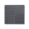 thumbnail image 1 of Eoozwa 11.81"x11.81" Interlocking Rubber Bathroom Flooring Tiles Non-Slip Splicing Waterproof Mat Modular Interlocking Cushion Mat for Drain, Deck, Pool, Patio, Balcony, Shower, Kitchen, Yard, 1 of 6