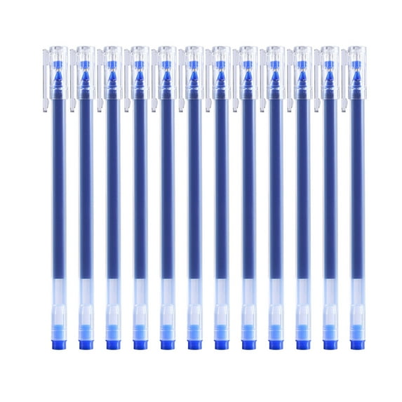 Eoozwa 12 Transparent Quick Dry Gel Pens, 0.5mm Fine Point Comfort Grip Gel Ink Pens Multi Colour Ink Aesthetic Journal Pen for Adults Writing Drawing Office Supplies