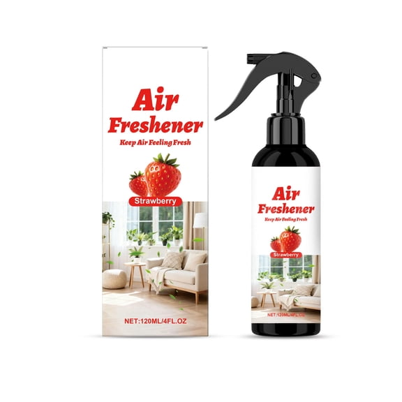 Eoozwa 120ml Strawberry Air Freshener Spray, Long Lasting Odor Eliminator for Home Office Car Bathroom, Sweet Fragrance Room Freshener