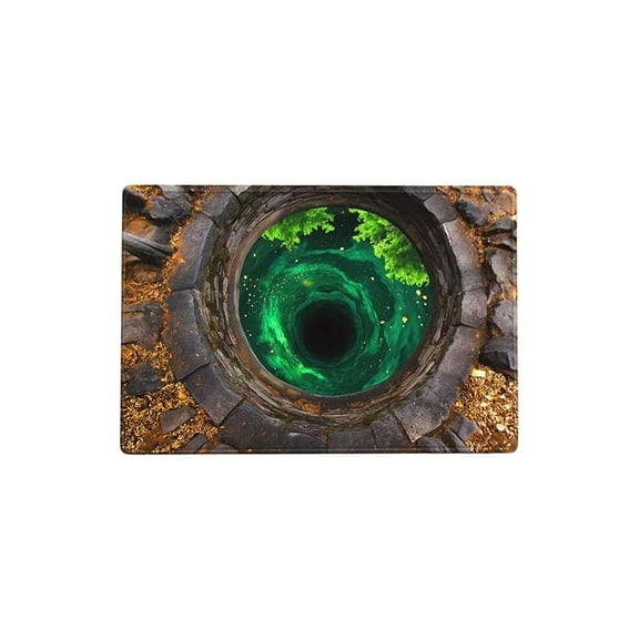 Eoozwa 16x24 Inch 3D Visual Effect Door Mat Optical Illusion Entrance Rug with Non Slip Backing, Water Absorbent Polyester Floor Mat for Bathroom Kitchen, Quick Dry Dirt Proof Home Decor